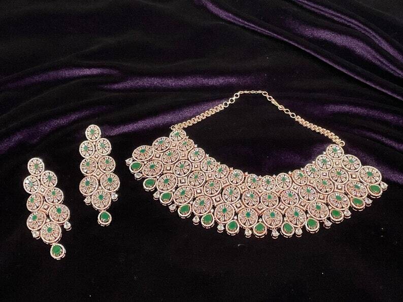 Polki Necklace Indian wedding necklace Indian diamond necklace fashion jewelry
