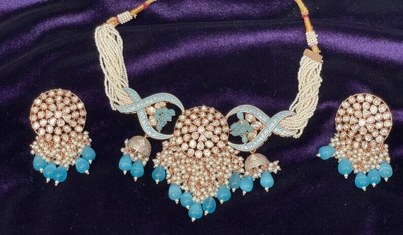 Menakari Necklace With Earrings Set
