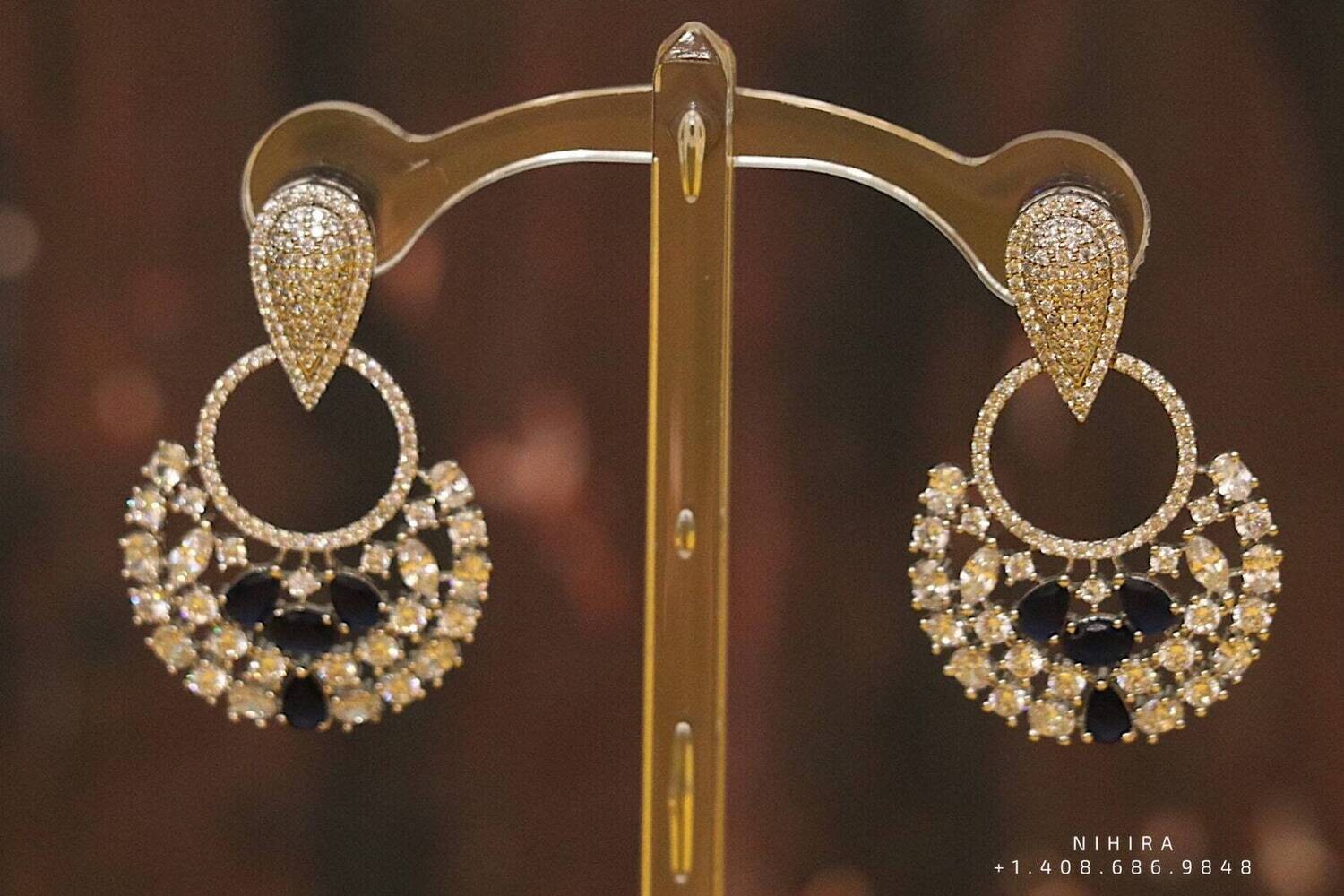 Chandelier earrings ,party wear earrings,designer jewelry,hand picked jewelry,celebrity jewelry,fashion jewelry,fusion jewelry earrings