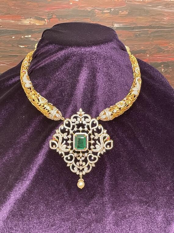 Diamond Necklace - Kante - Diamond Pendant - Silver Jewelry - SHABURIS