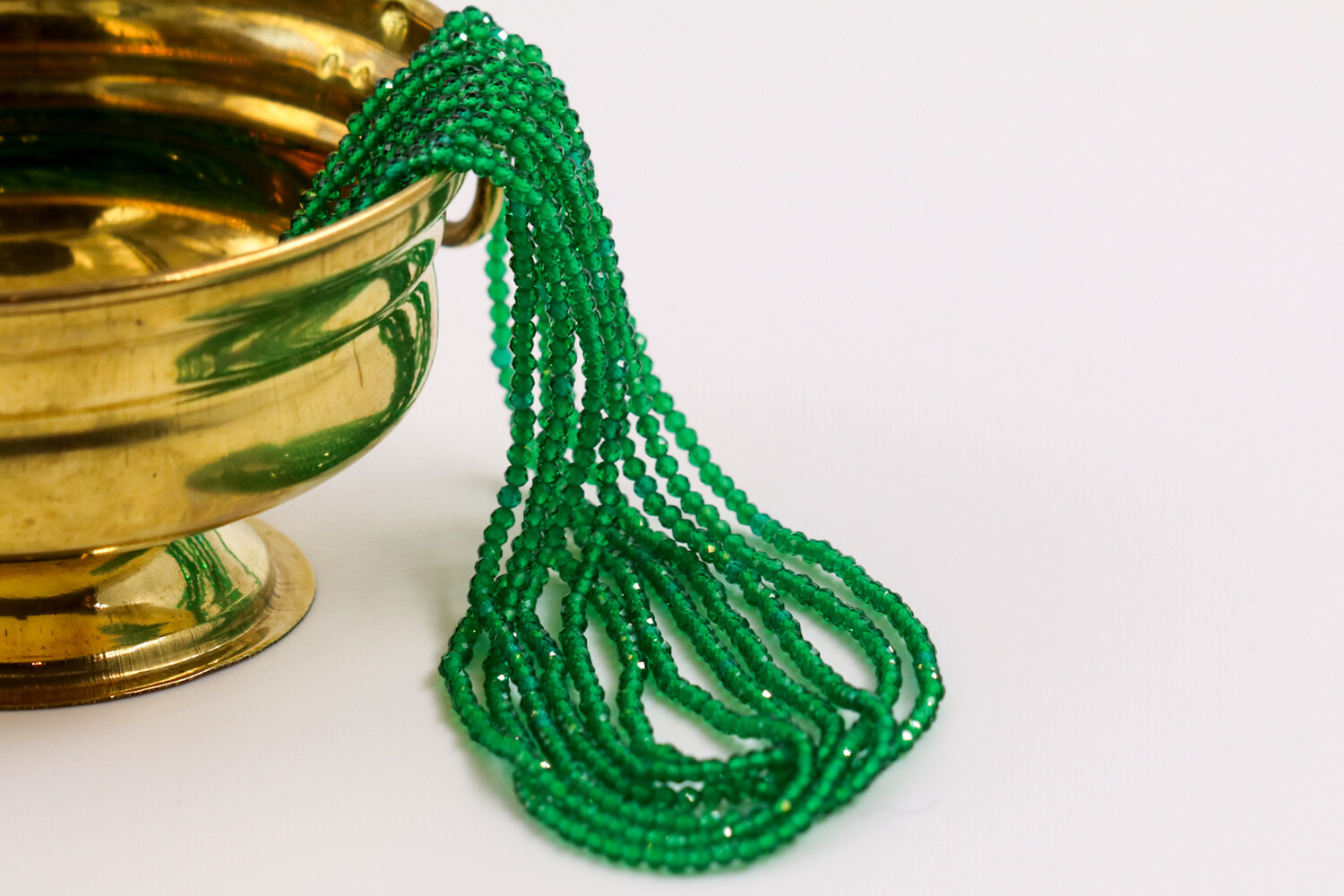 Emerald String Beads