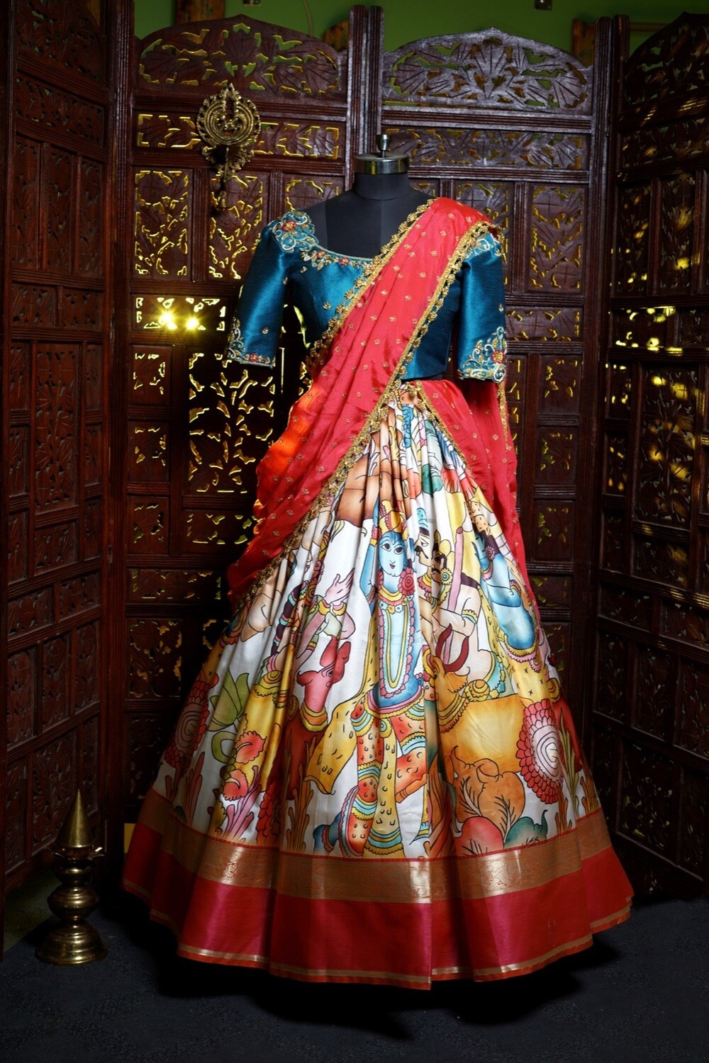 Designer Kalamkari lehenga