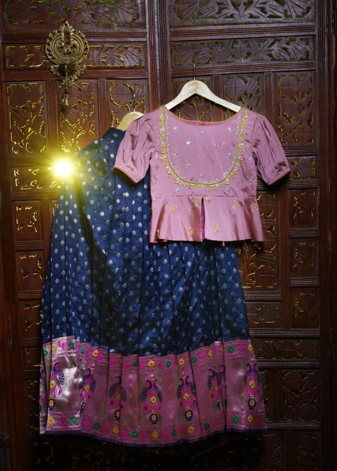 Banarasi CropTop With Peplem Top [10 Years &amp; Above]
