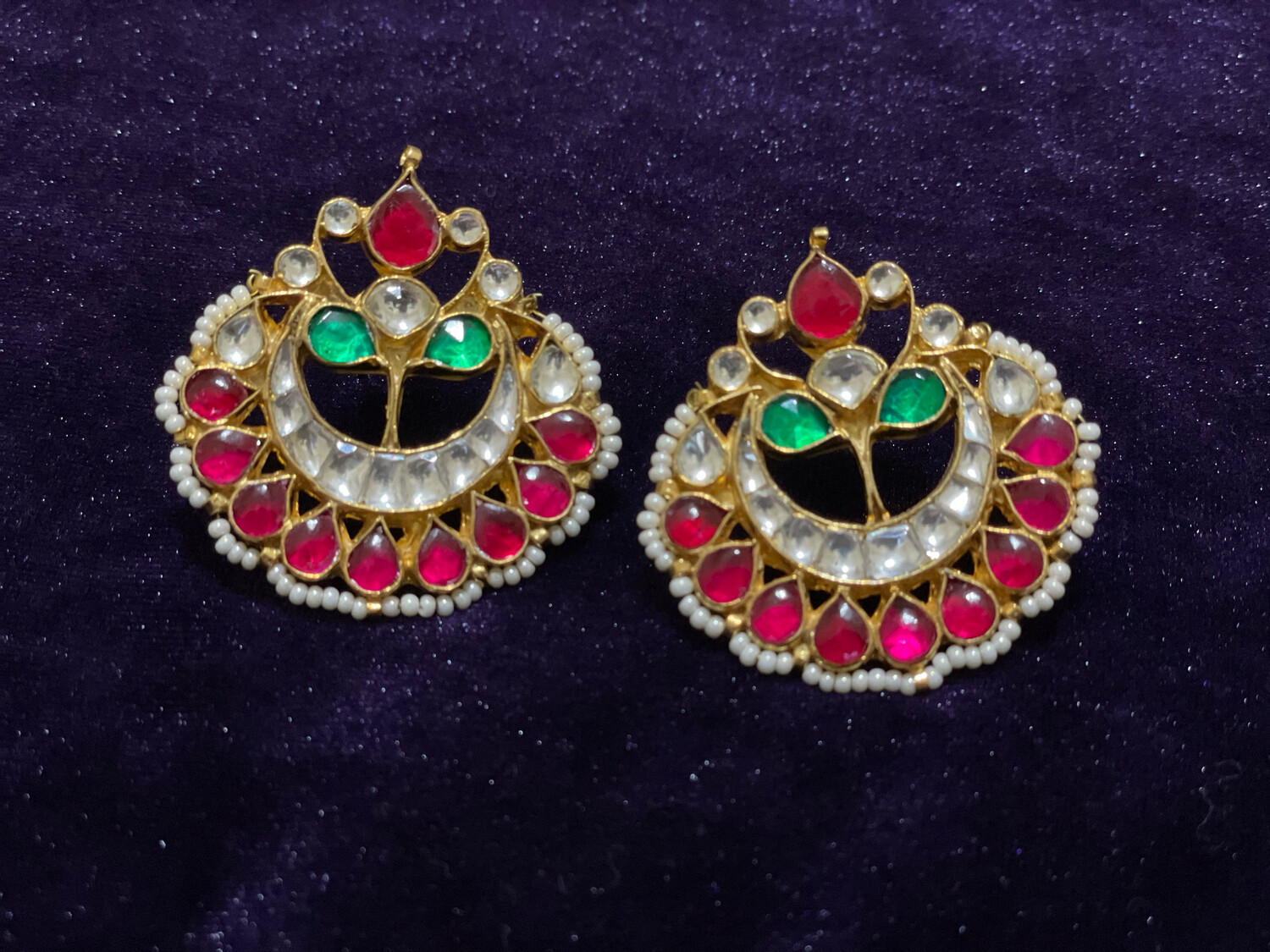 Ruby Kundan Earrings