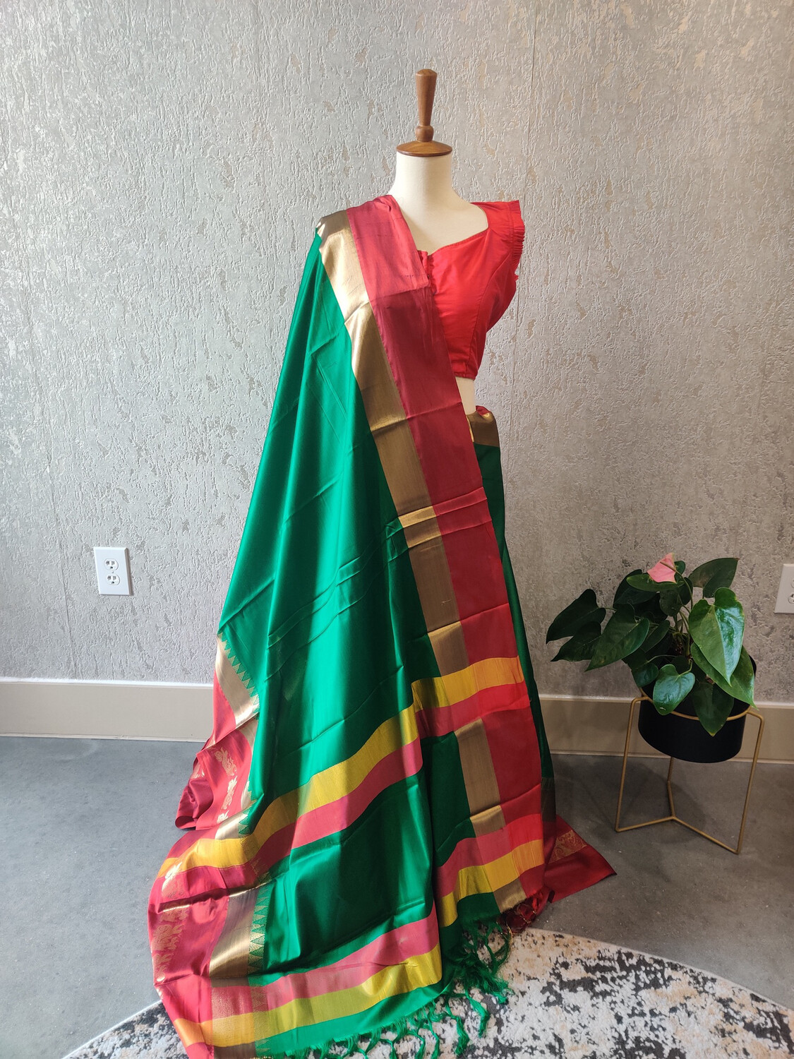 Mysore Silk Saree [ Saree & Unstitched Blouse Piece]