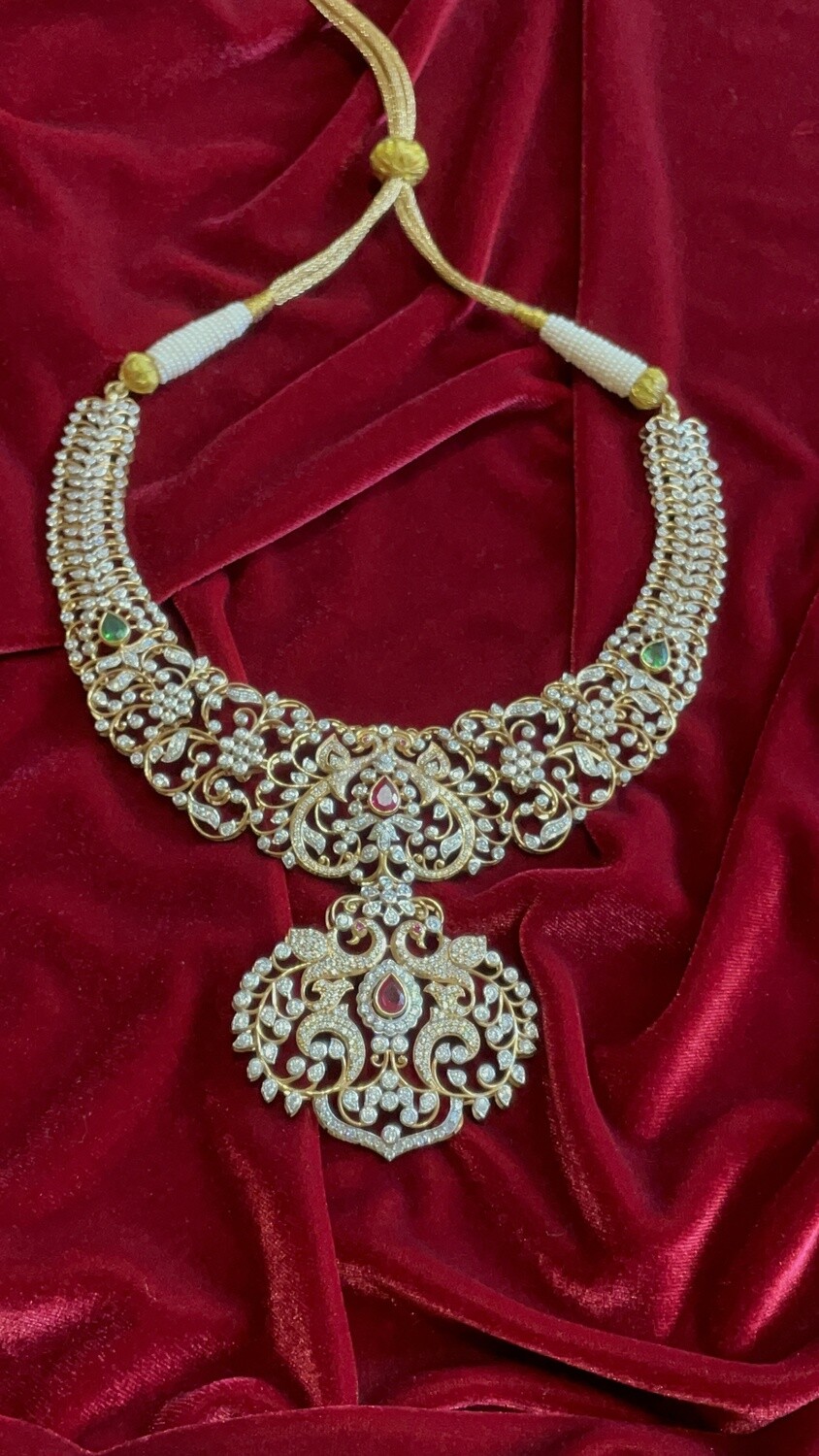 Diamond Necklace Closed setting - Silver Jewelry - SHABURIS