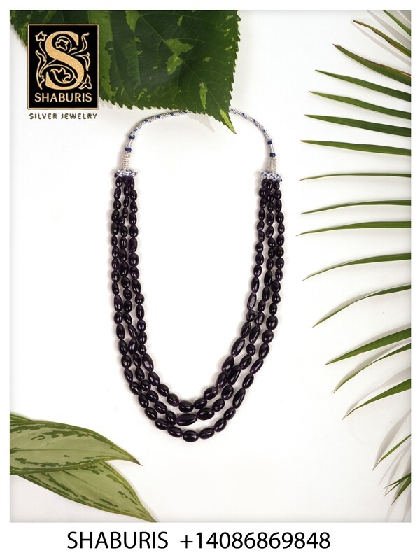 Natural Black Saphire Beads