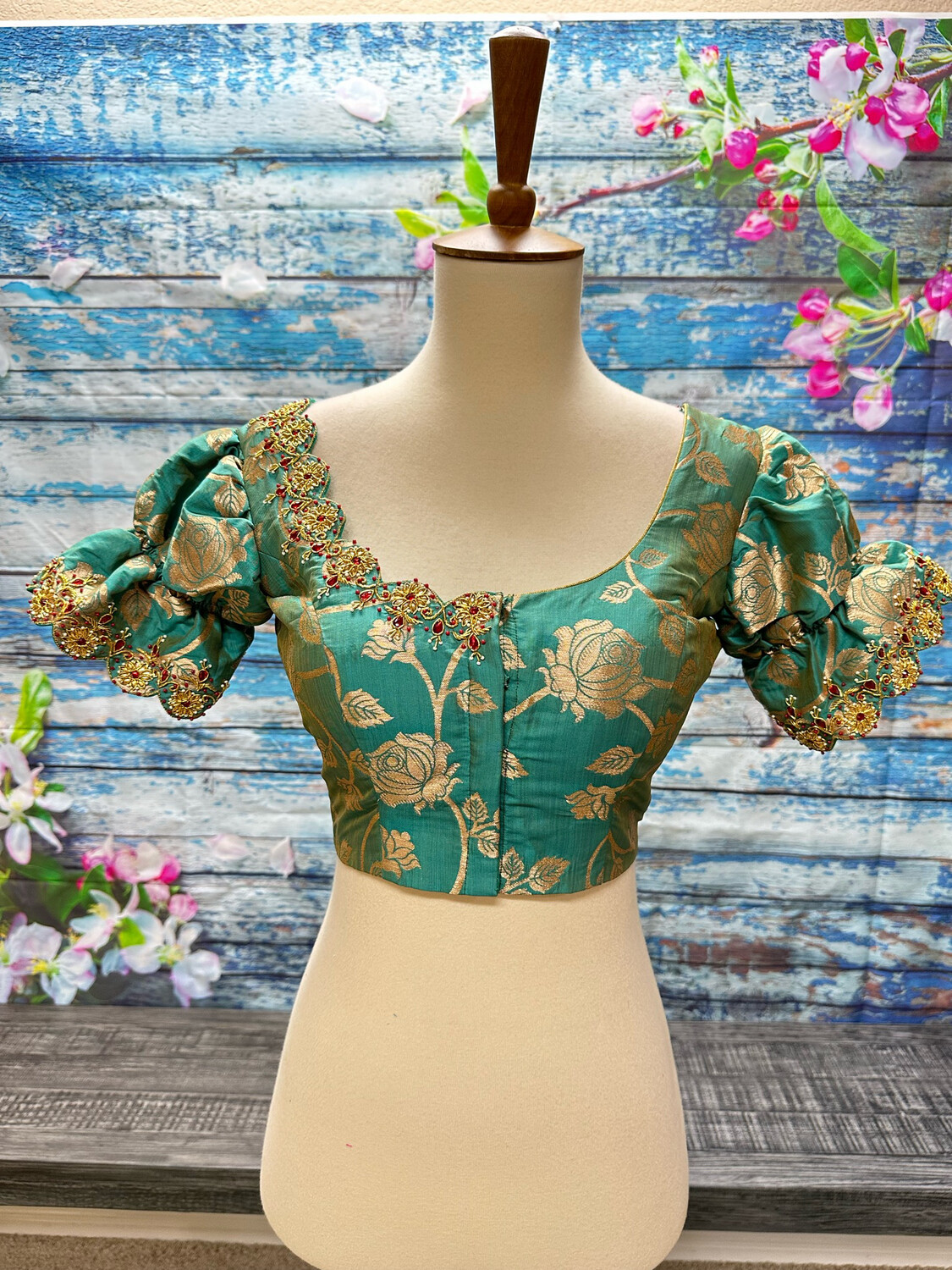 Banaras Silk saree blouse | bridal blouse | Saree Blouse | Blouse | Silk Blouse | Maggamwork blouse | Heavy work blouse HoneyBee Handlooms