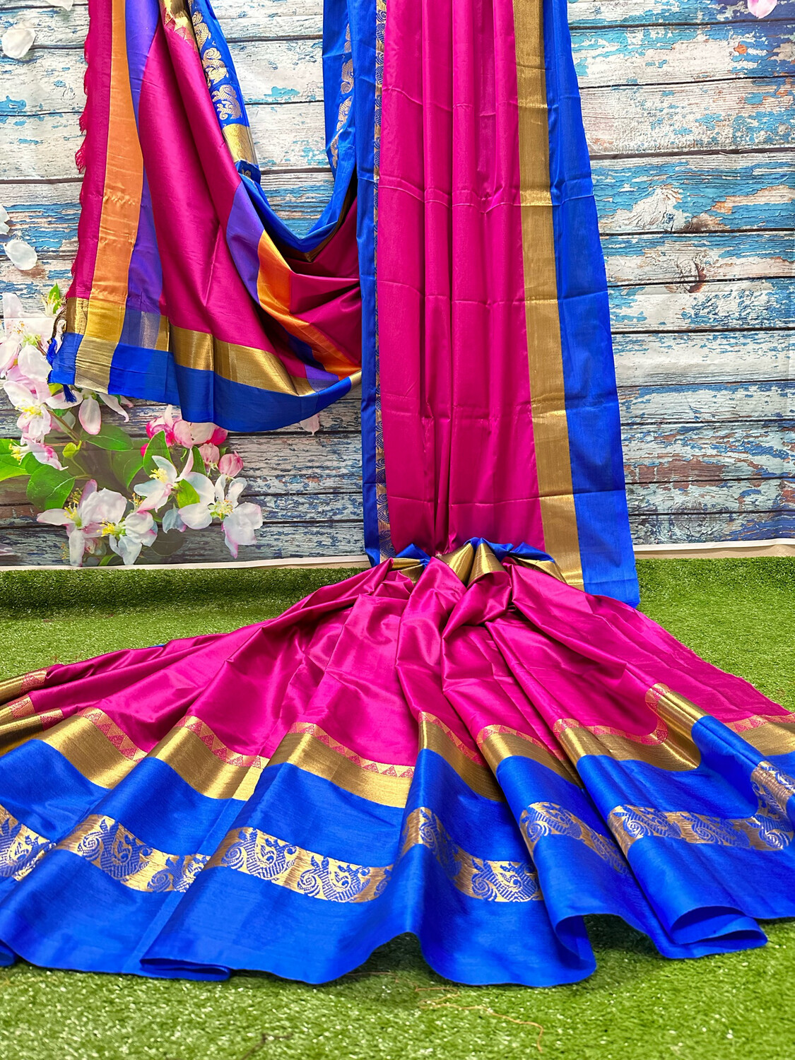 Mysore Silk Saree[ Saree & Unstitched Blouse Piece]