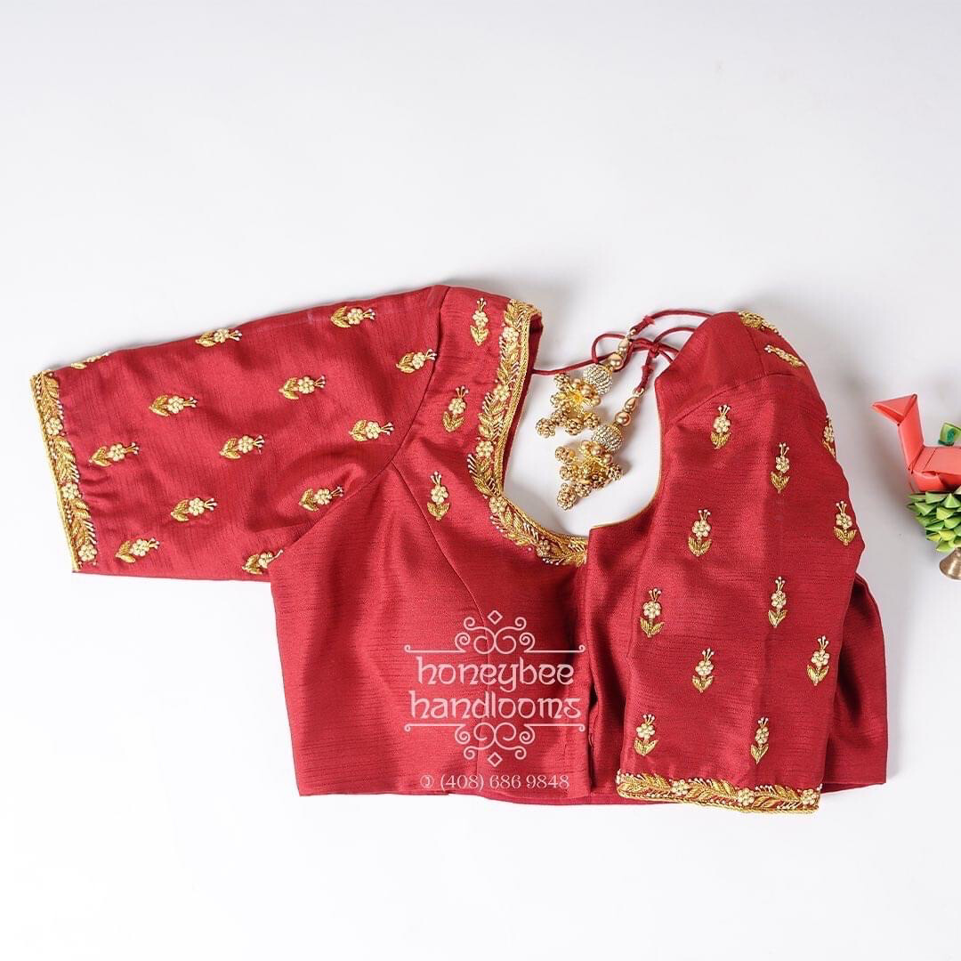 Maggam Work blouse | bridal blouse | Saree Blouse | Blouse | Silk Blouse | Maggamwork blouse | Heavy work blouse Black Blouse | red Blouse