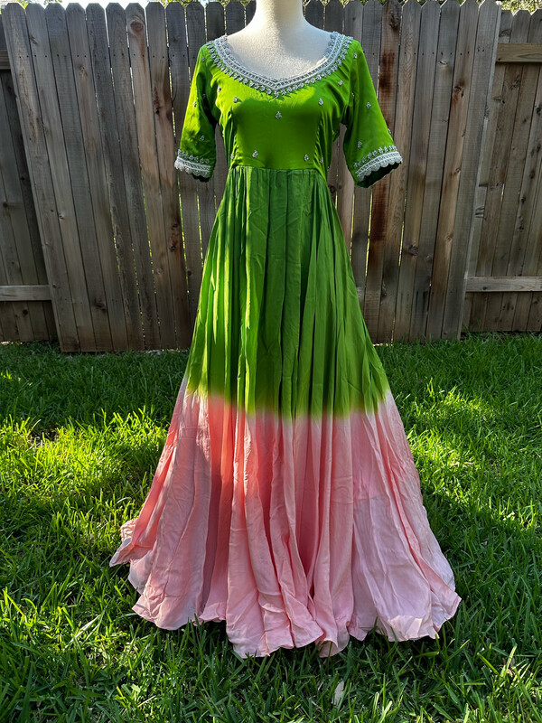 Green & Pink party wear dress Cocktail Dress