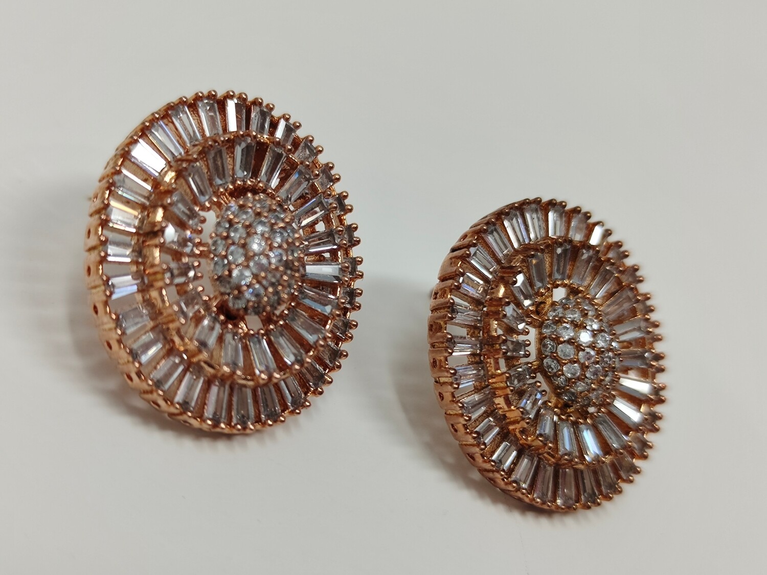 Statement Studs In Rose gold finish