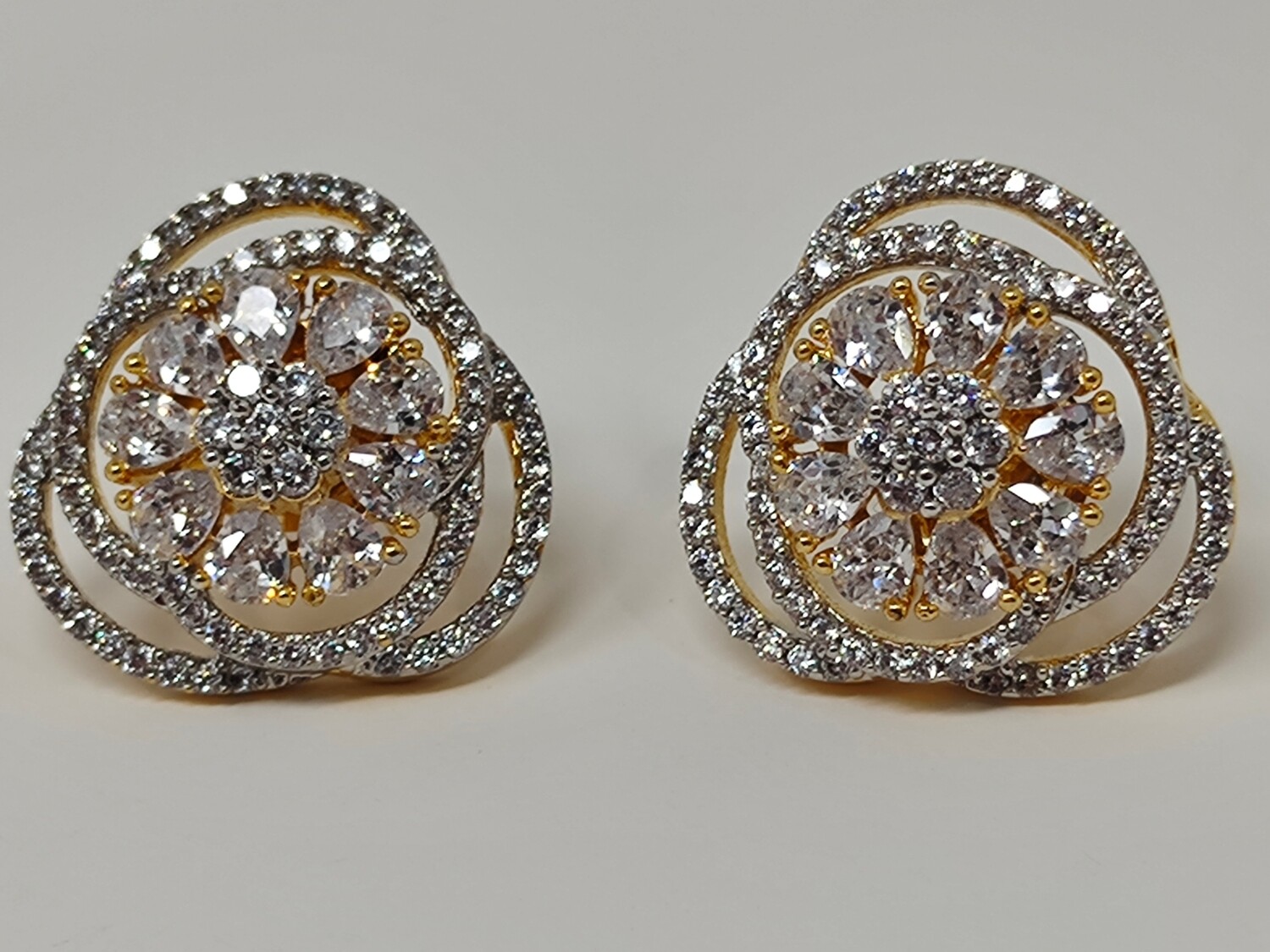 Statement Studs In Yellow Gold finish