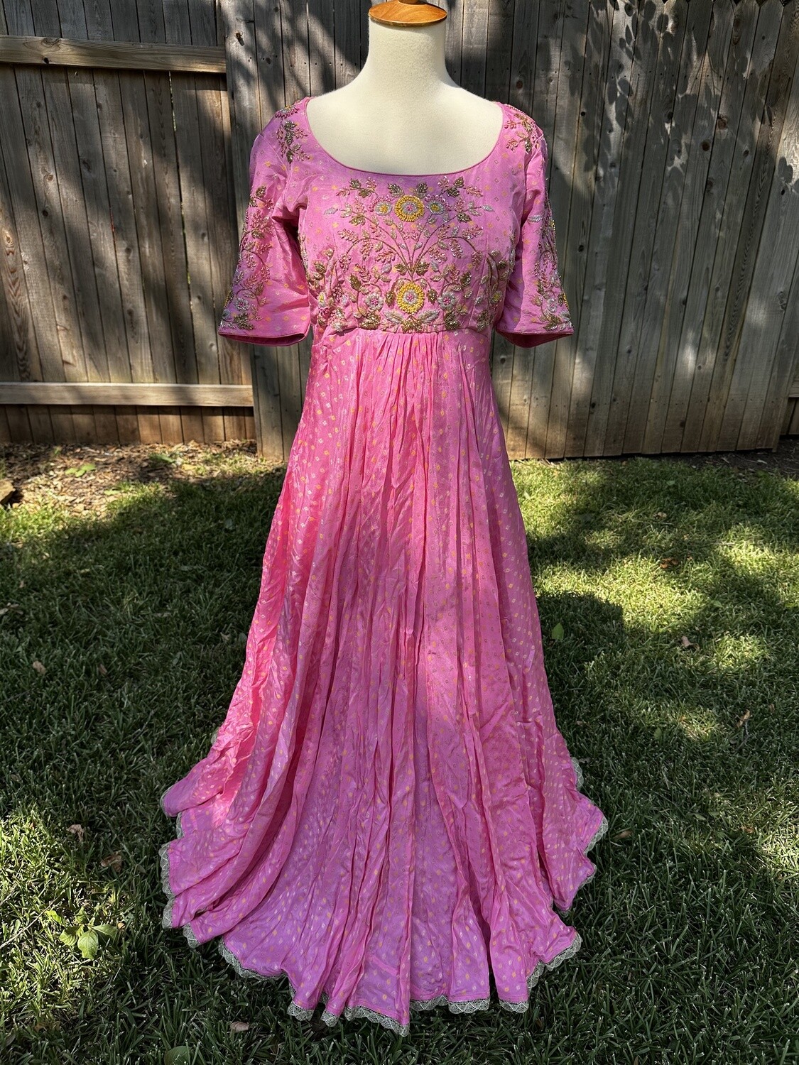 Pink Bandhini Dress