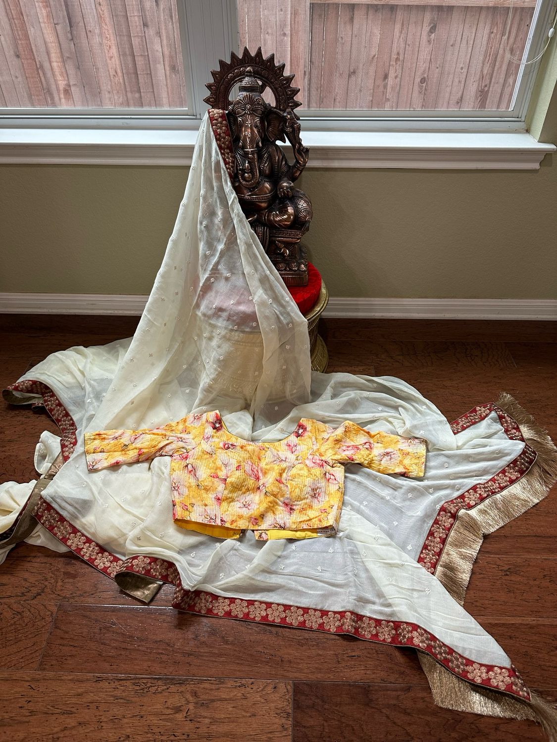 Offwhite Cocktail Saree