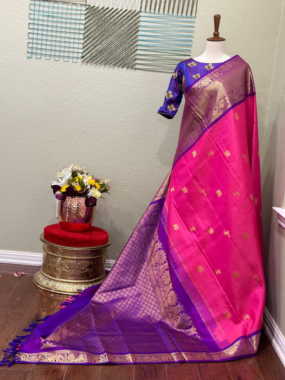 Kanchi pattu Saree &amp; Blouse