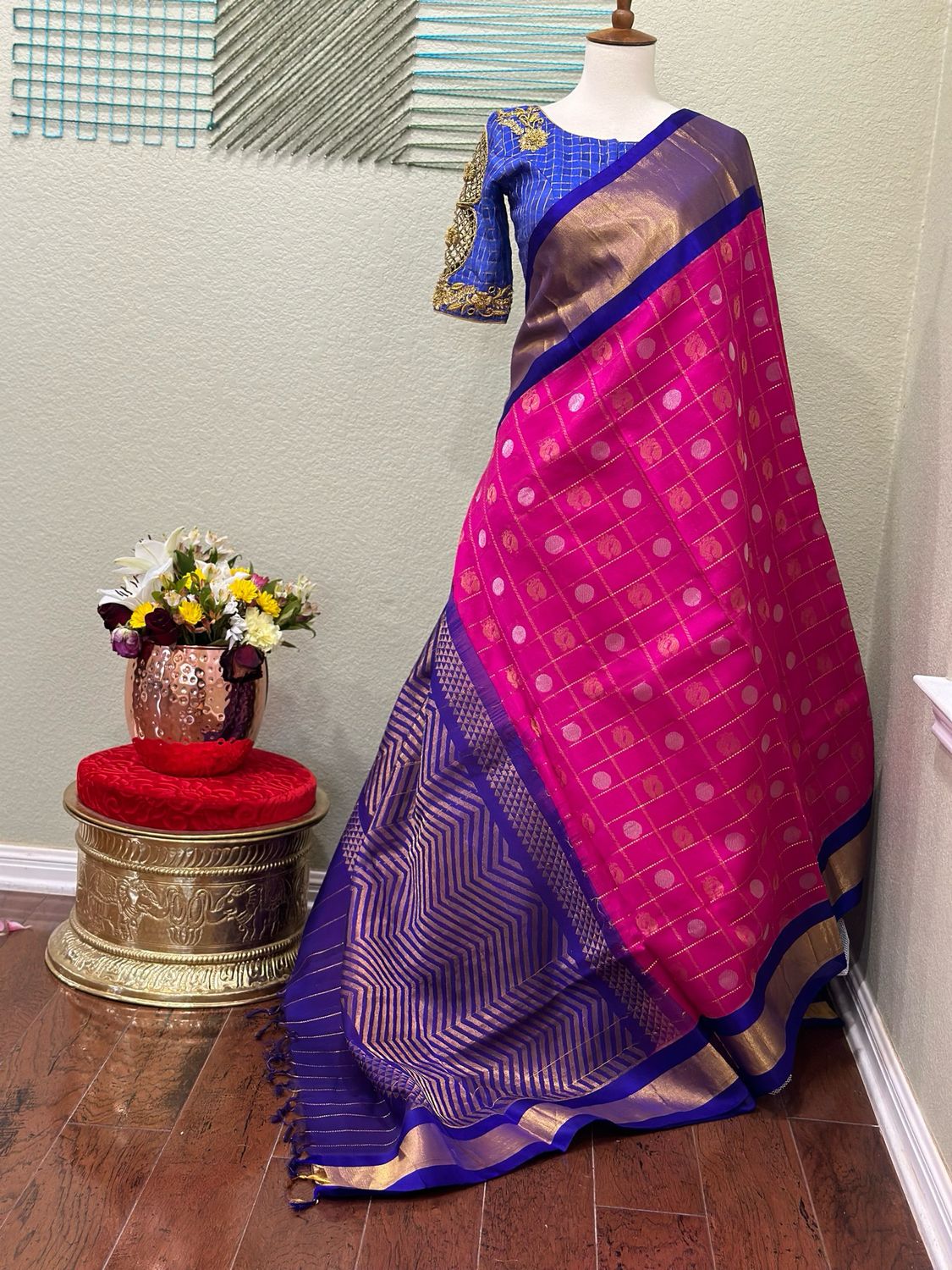 Kanchi pattu Saree &amp; Blouse