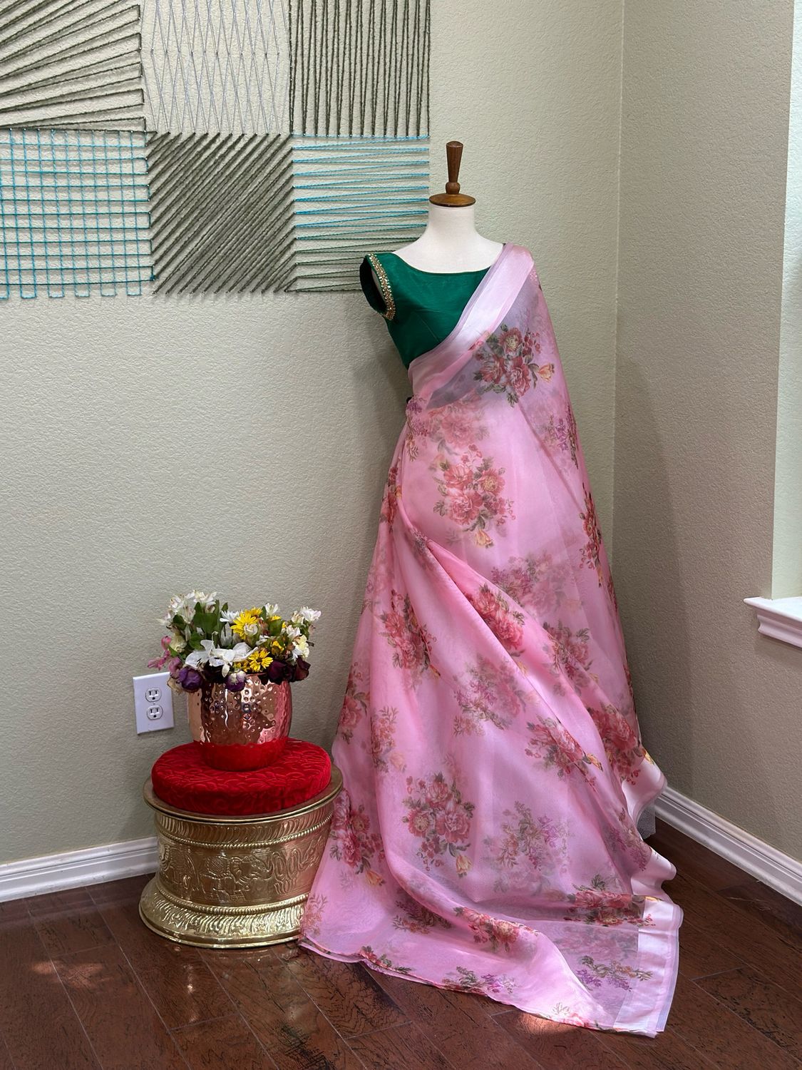 Designer Saree With Work Blouse
