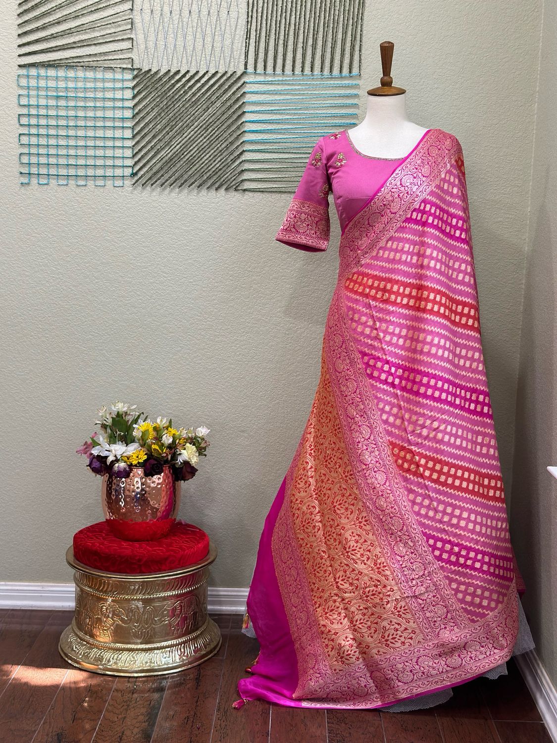 Banarasi Georgette Saree With Work Blouse