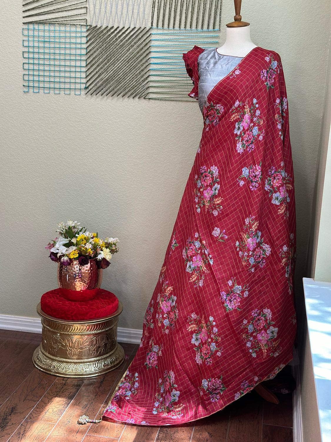 Designer Saree With Work Blouse