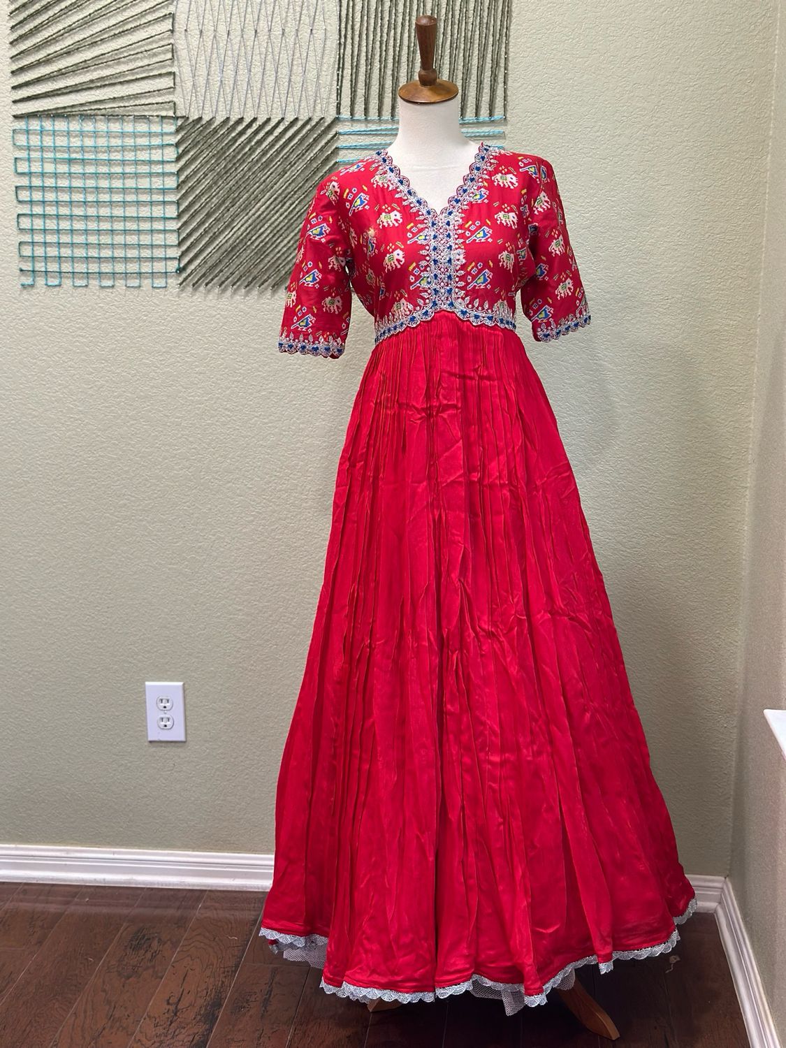 Red patola dress