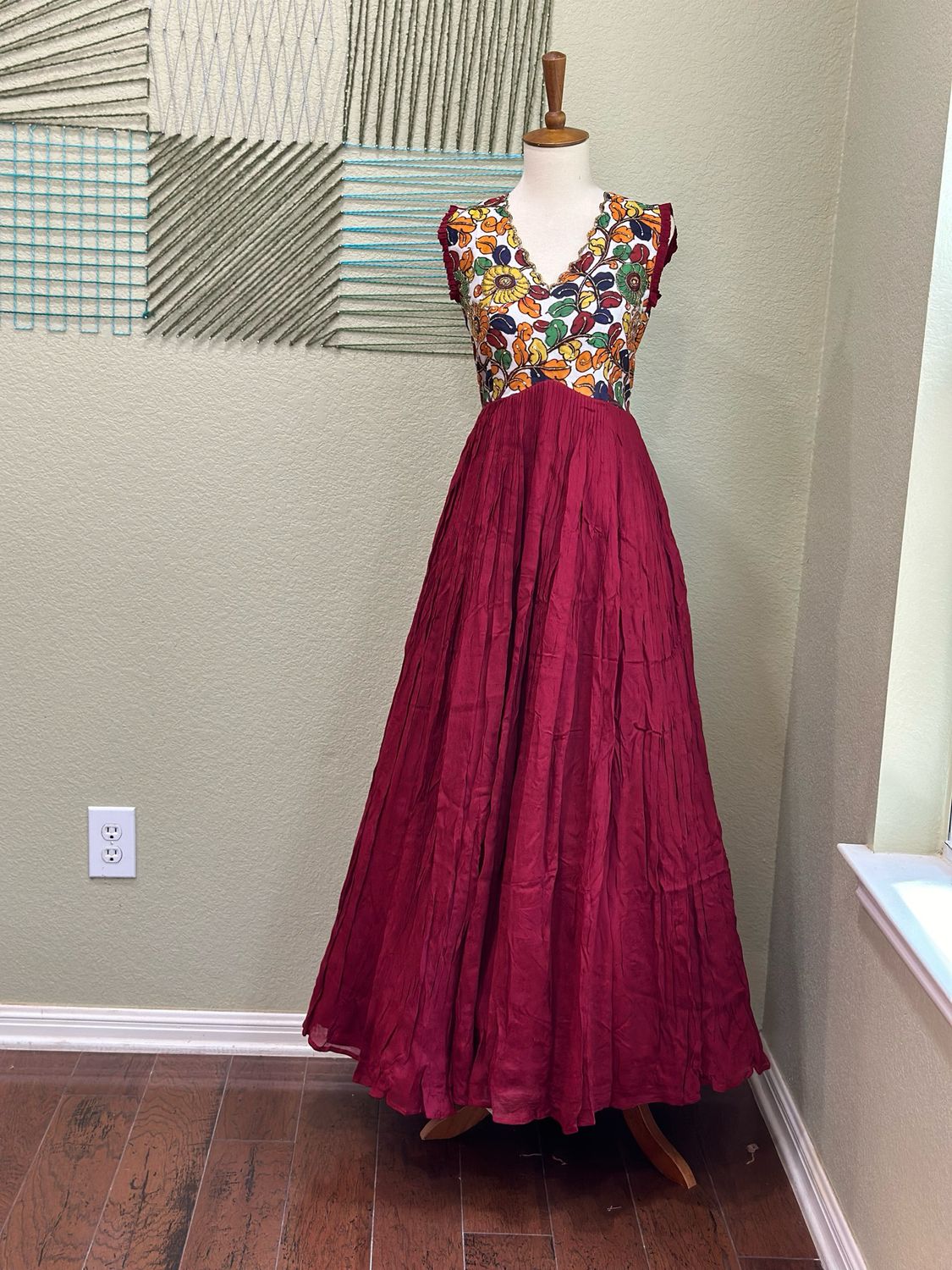 Red Kalamkari Dress