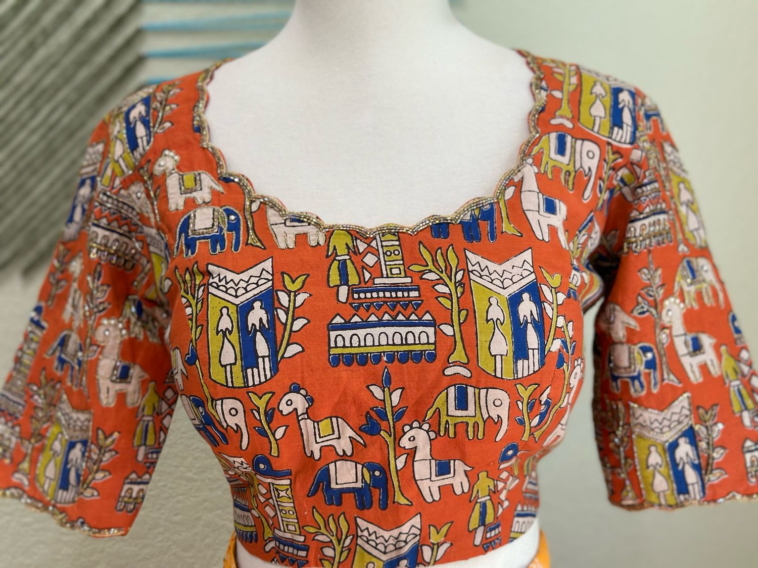 Kalamkari blouse | bridal blouse | Saree Blouse | | Silk Blouse | Maggamwork blouse | Heavy work Blouse |Maroon Blouse
