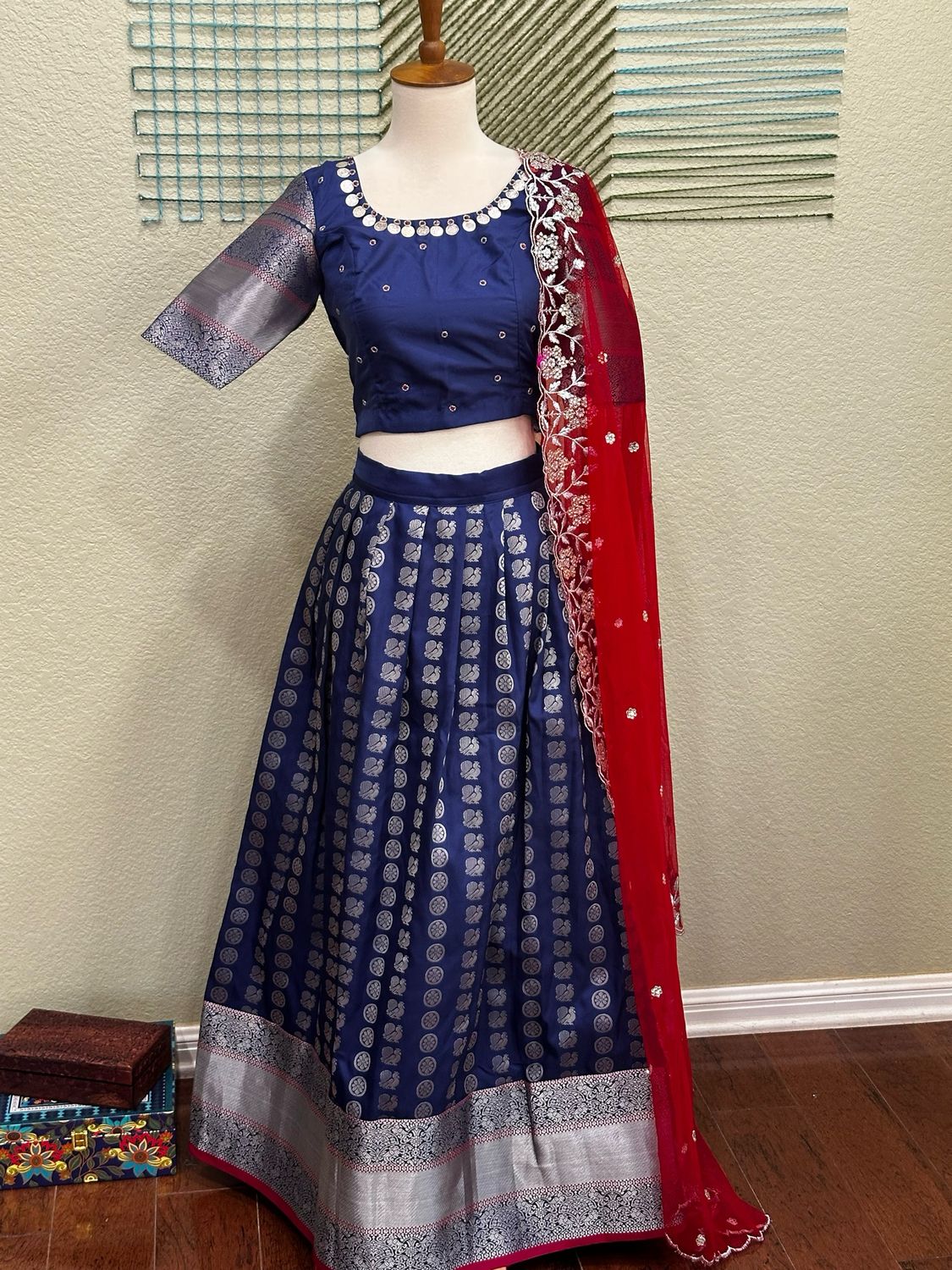 Kanjivaram Lehenga Halfsaree Langavoni
