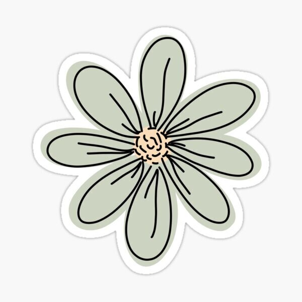 green flower sticker