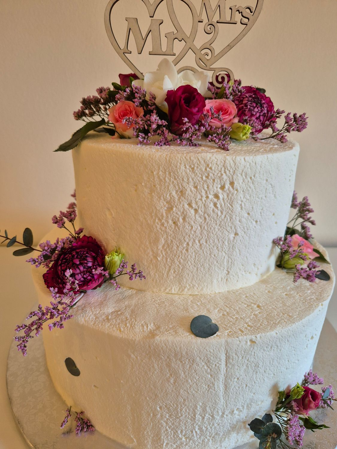 Hochzeitstorte 2-Stöckig D=20,30cm, H=2x10-12cm