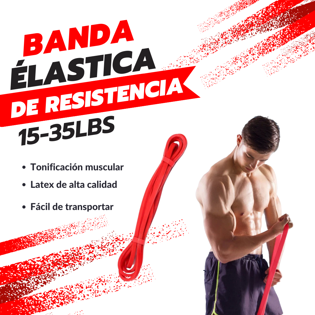 Banda elástica de resistencia Roja 10-35lbs