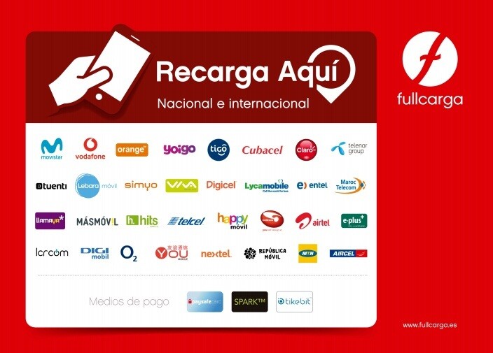 Full Carga nacional e internacional a todos tus familiares y a todos tus servicios.