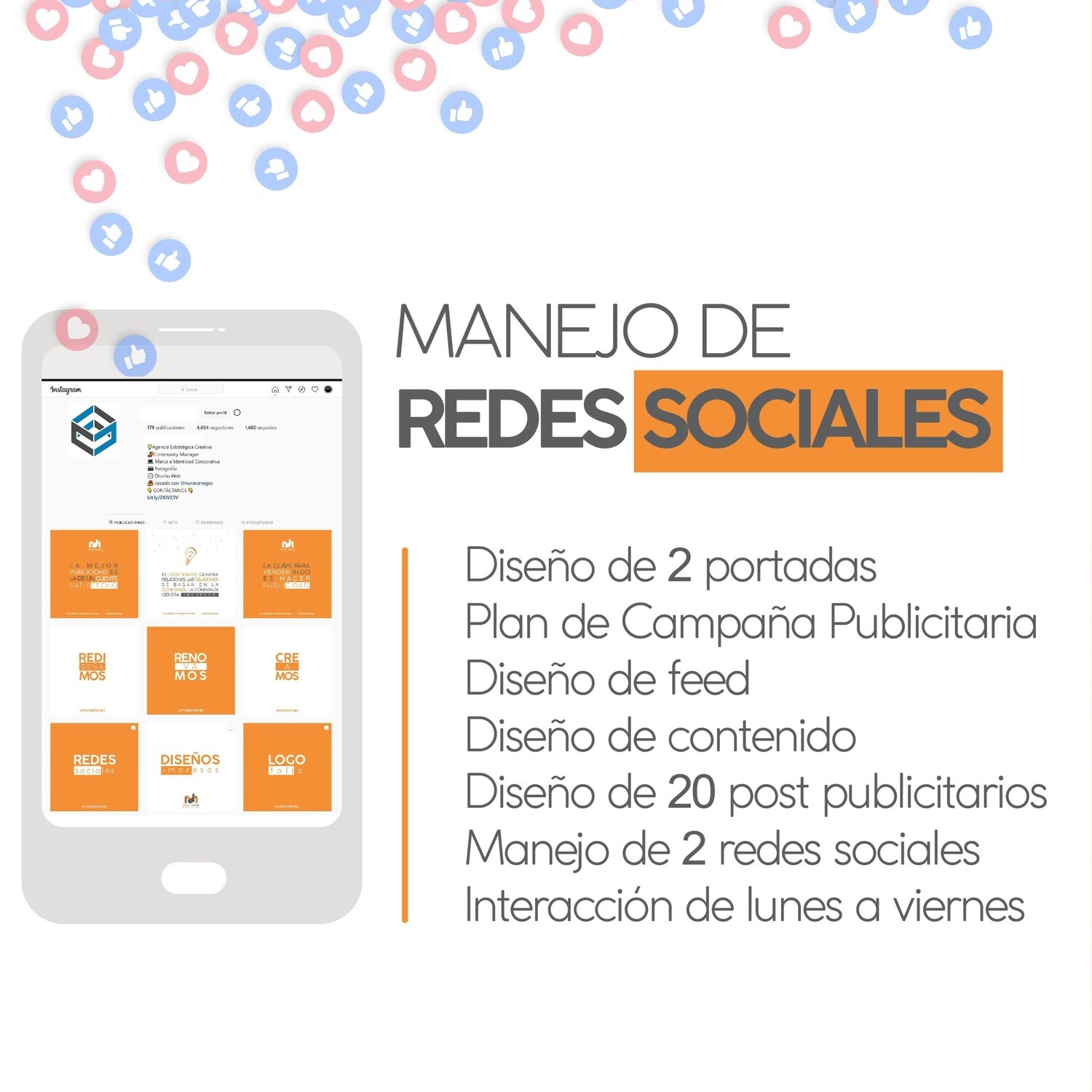 Manejo de redes y marketing digital para tu empresa o negocio.