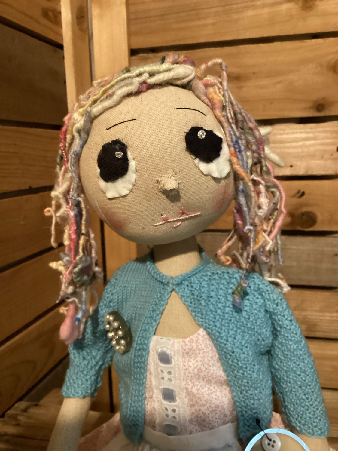 Vintage Linen Apron Doll ~ OOAK ~ Ellie
