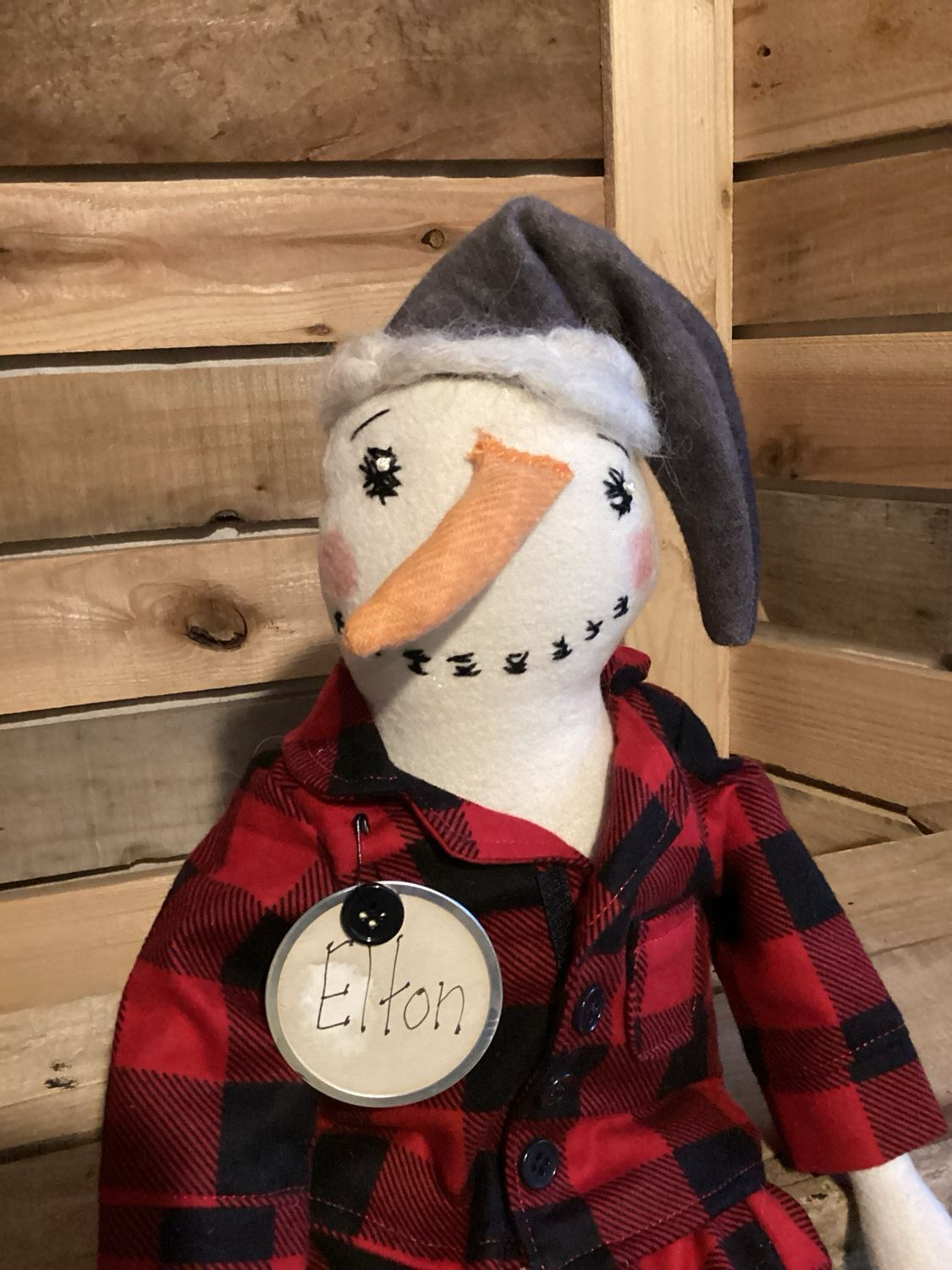 Snowman In His Pajamas ~ OOAK ~ Elton