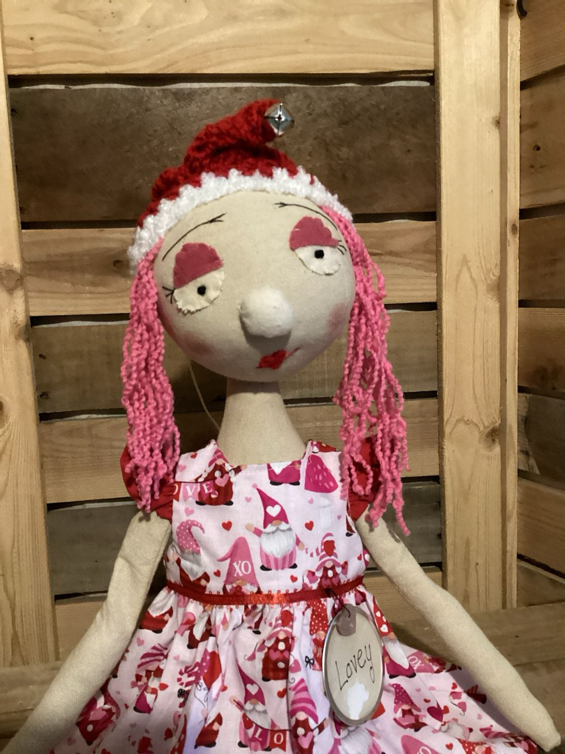 Valentine’s Day Gnome Doll ~ OOAK ~ Lovey