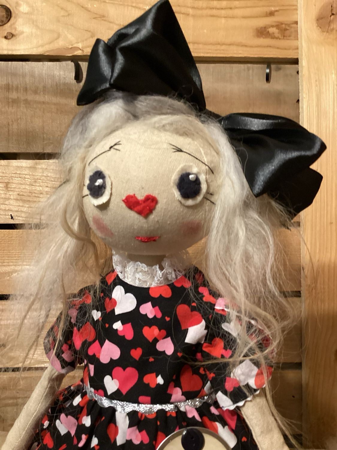 Raggedy Valentine Doll ~ OOAK ~ Emily