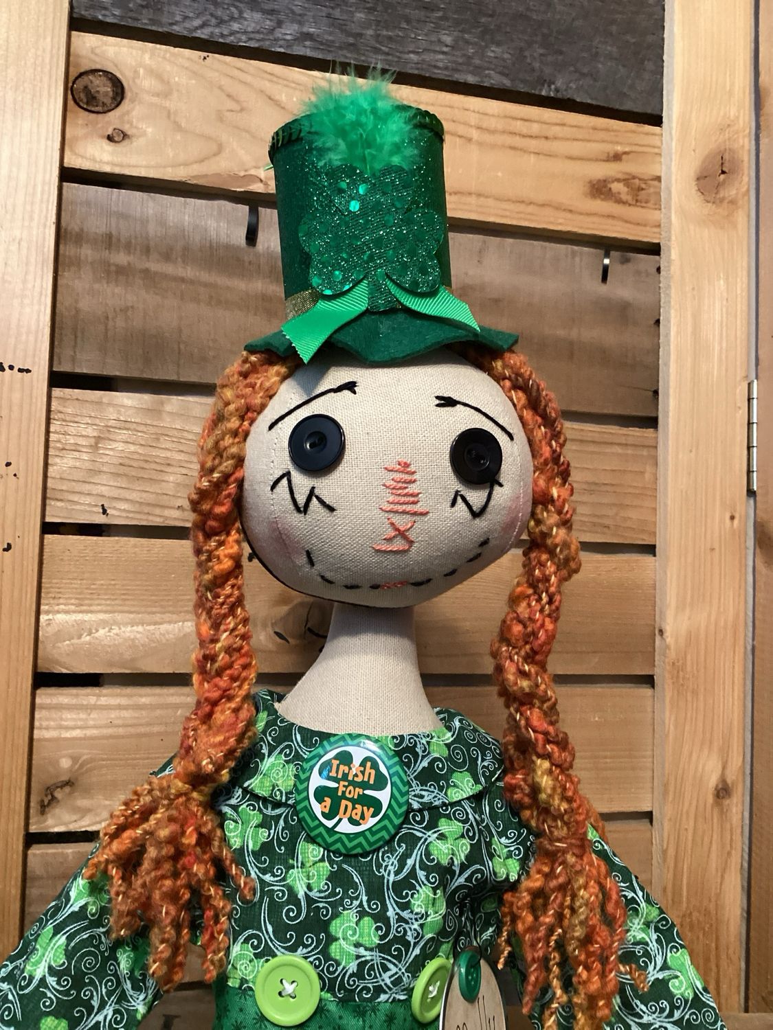 St. Patrick’s Day Raggedy Doll ~ OOAK ~ Molly