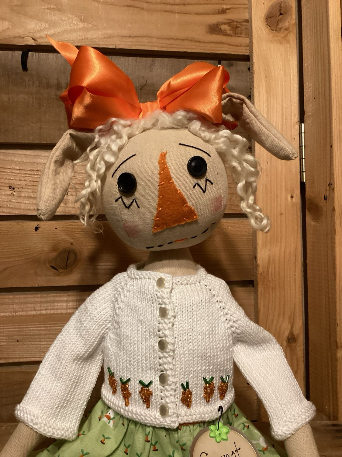Raggedy Bunny Doll ~ OOAK ~ Carrot Top