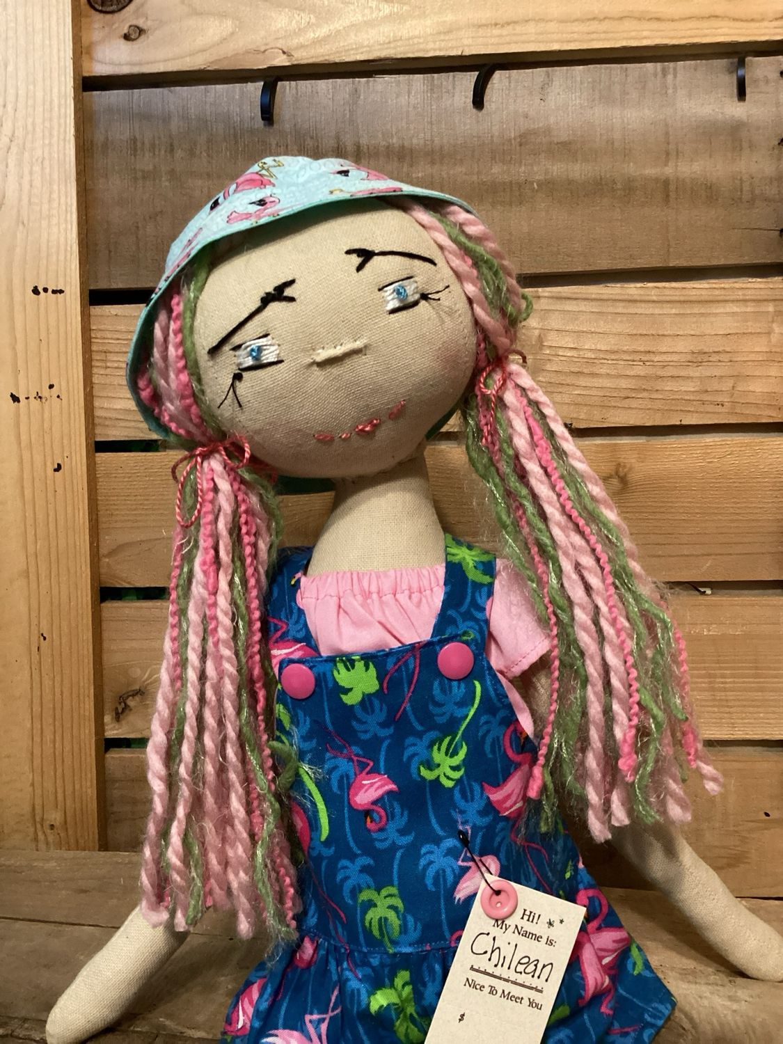 Just Listed ! Flamingo Inspired Doll ~ OOAK ~ Chilean