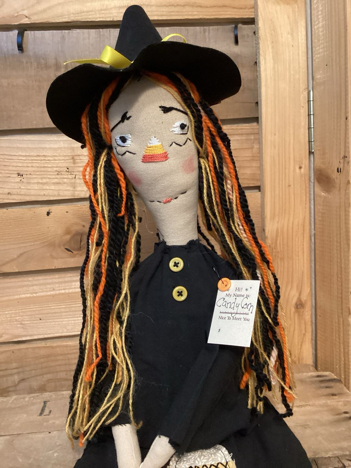 Raggedy Witch ~ OOAK ~ Candy Corn
