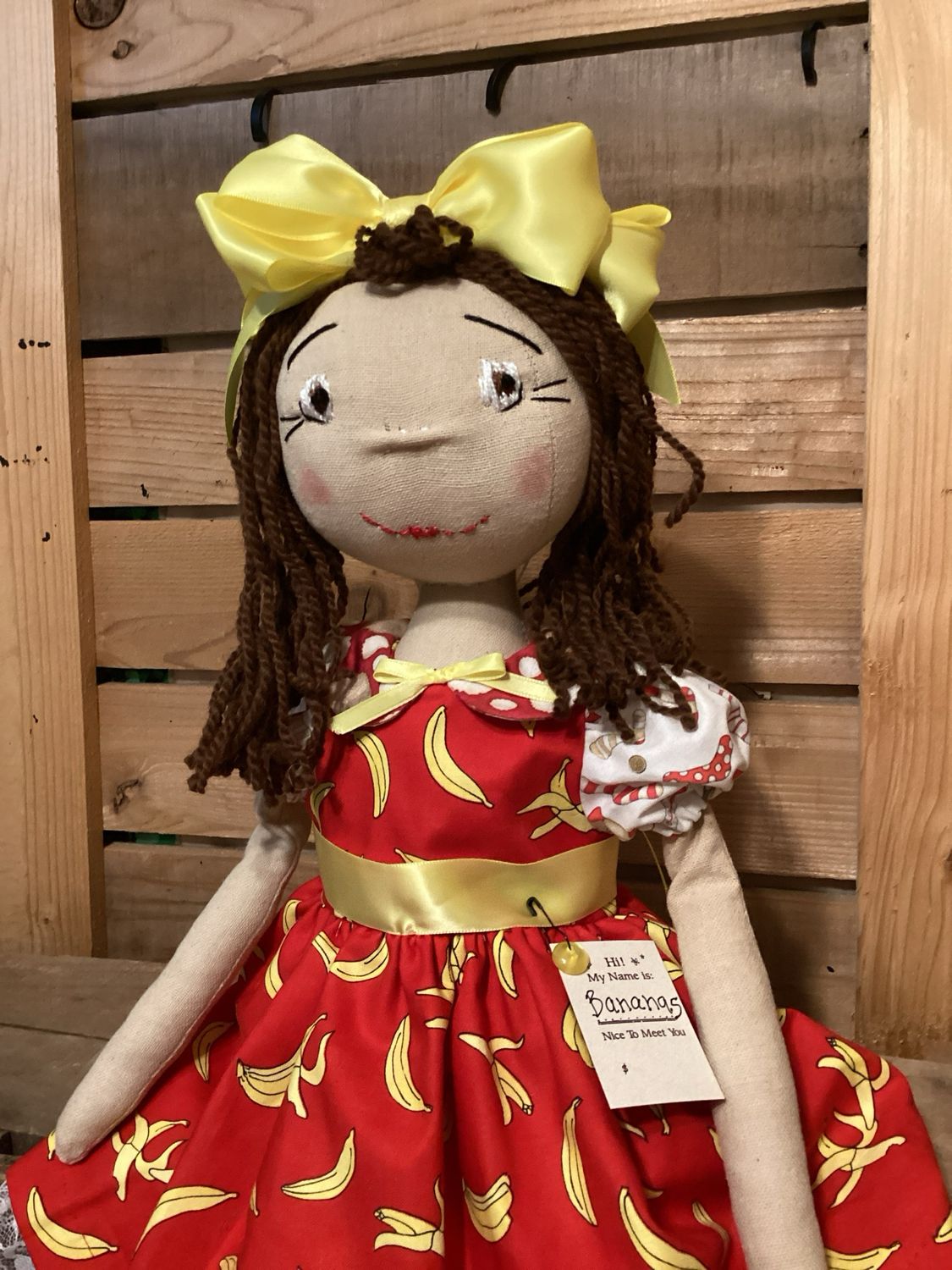 Just Listed ! Banana Inspired Doll ~ OOAK ~ Bananas