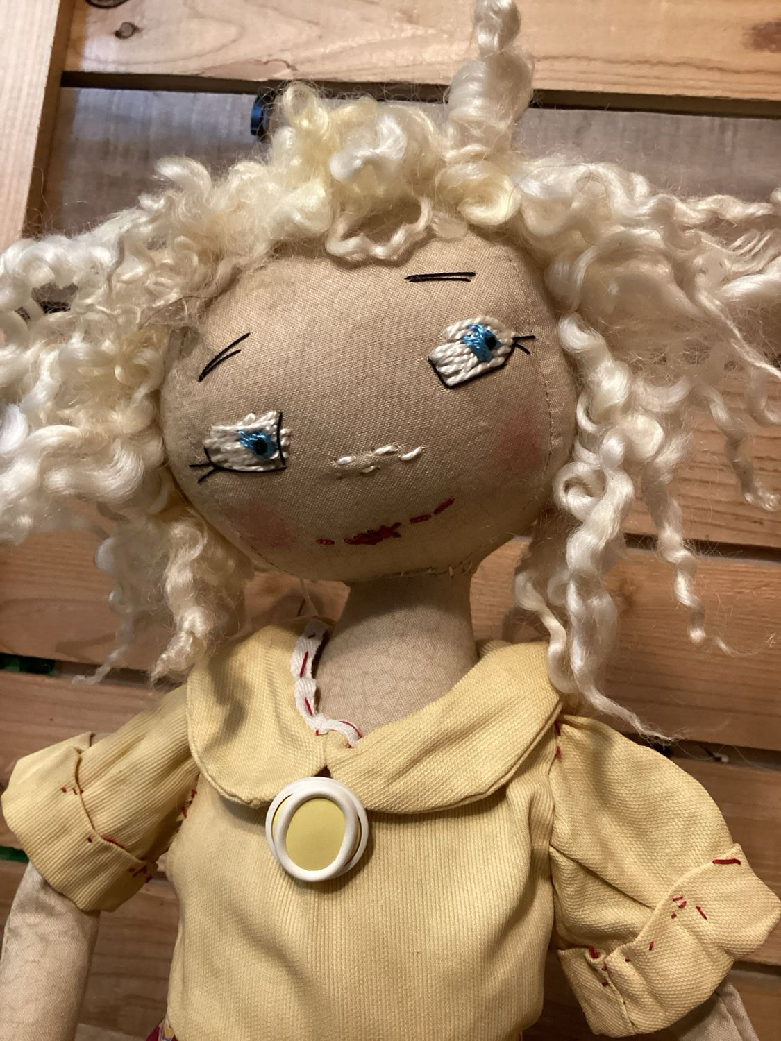 Vintage Inspired Doll ~ OOAK ~ Vintage Hand Stitched Doll Dress ~ Dolly