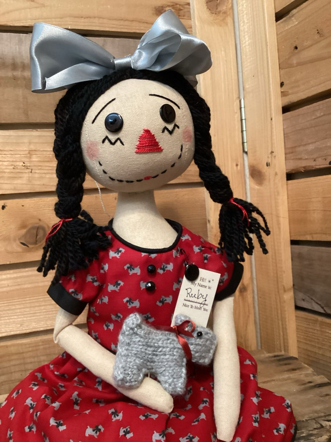 Raggedy Doll ~ OOAK ~ With Her Dog ~ Ruby