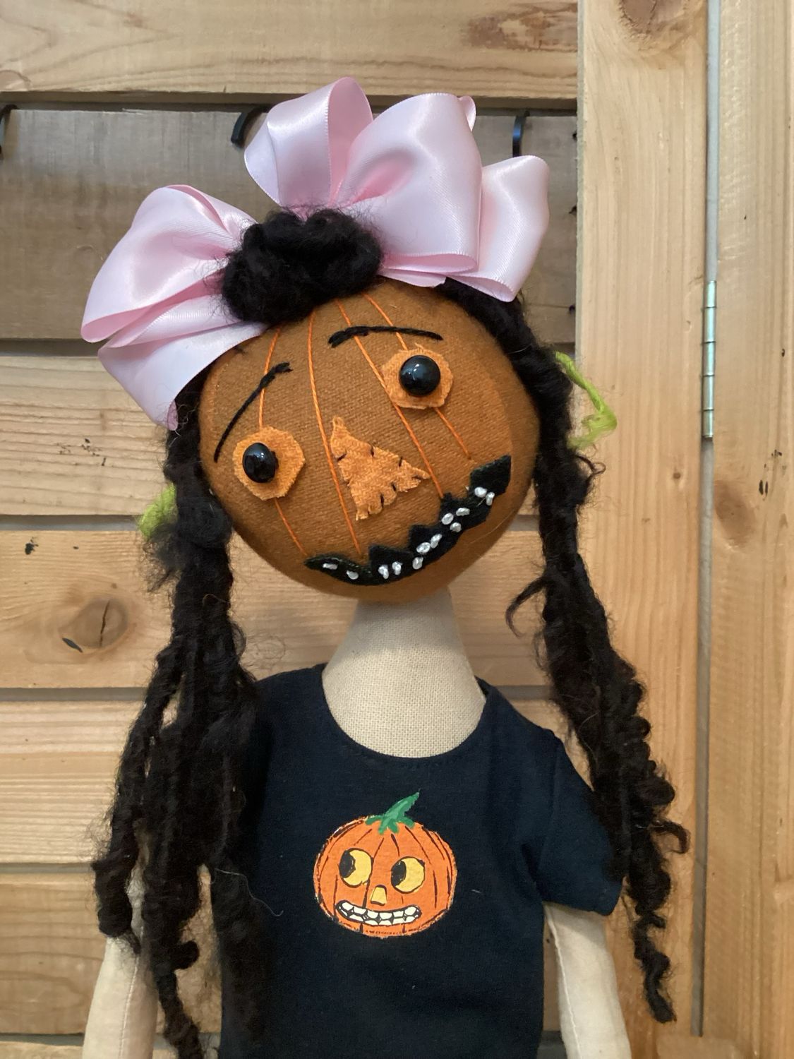 Pumpkin Doll ~ Hand Painted Pumpkin Shirt ~ OOAK ~ Emma Pumpkin Doll ~ Hand Painted Pumpkin Shirt ~ OOAK ~ Emma