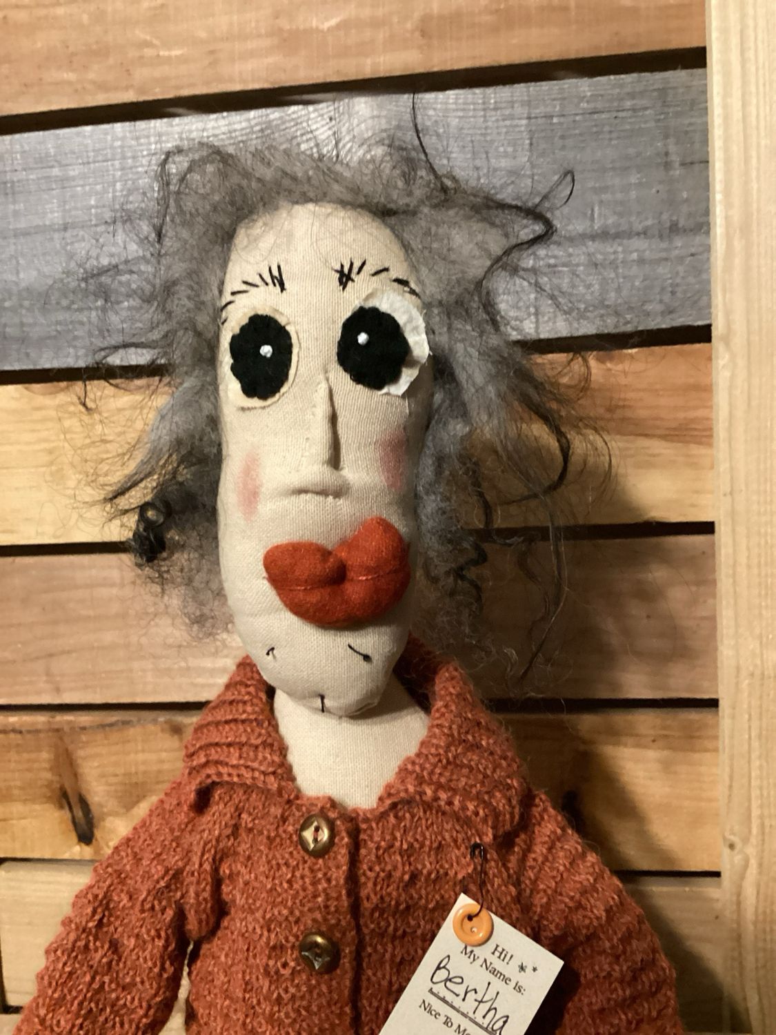 Humorous Old Lady Doll ~ OOAK ~ Bertha