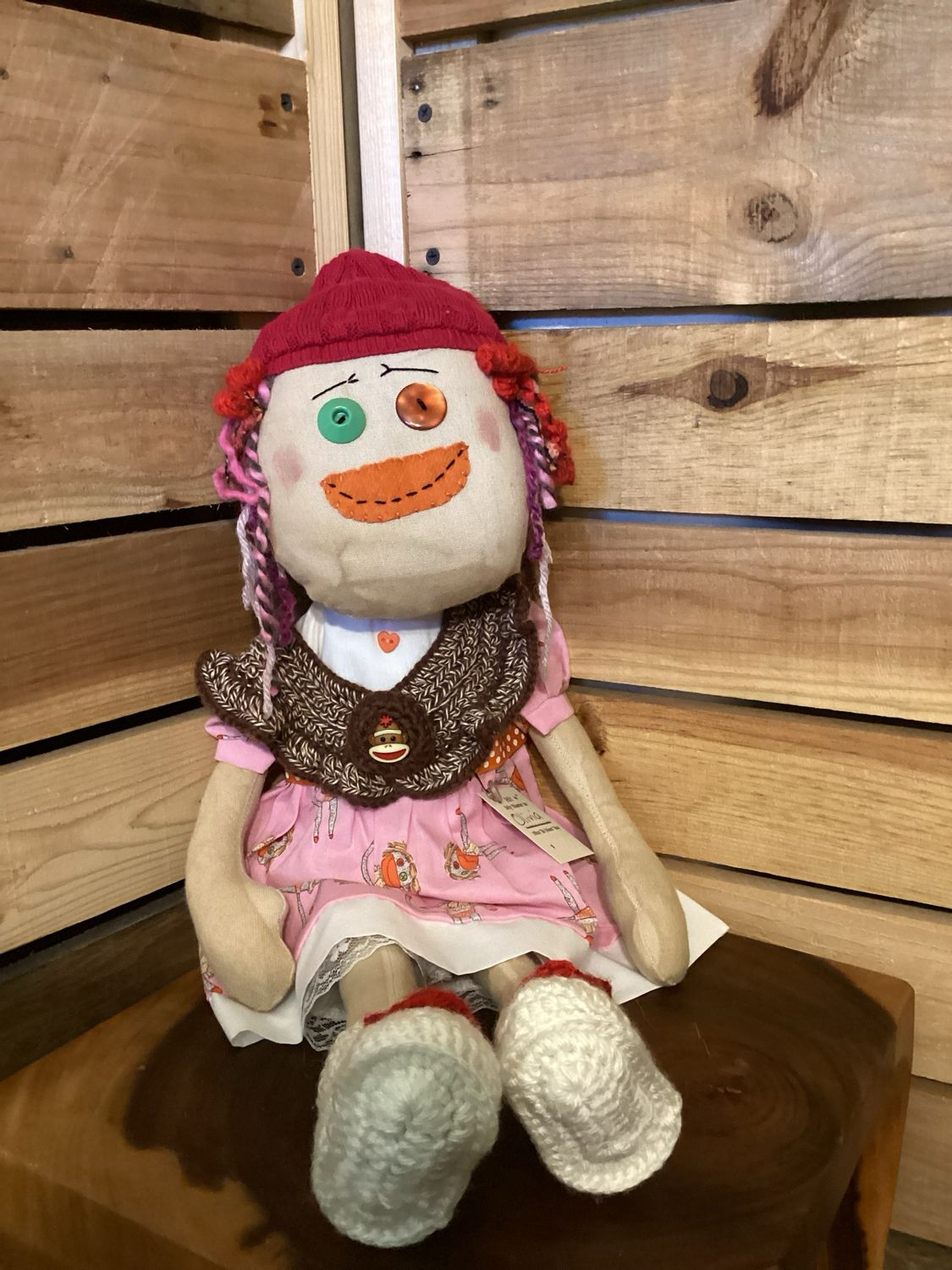 Sock Monkey ~ OOAK ~ Olivia