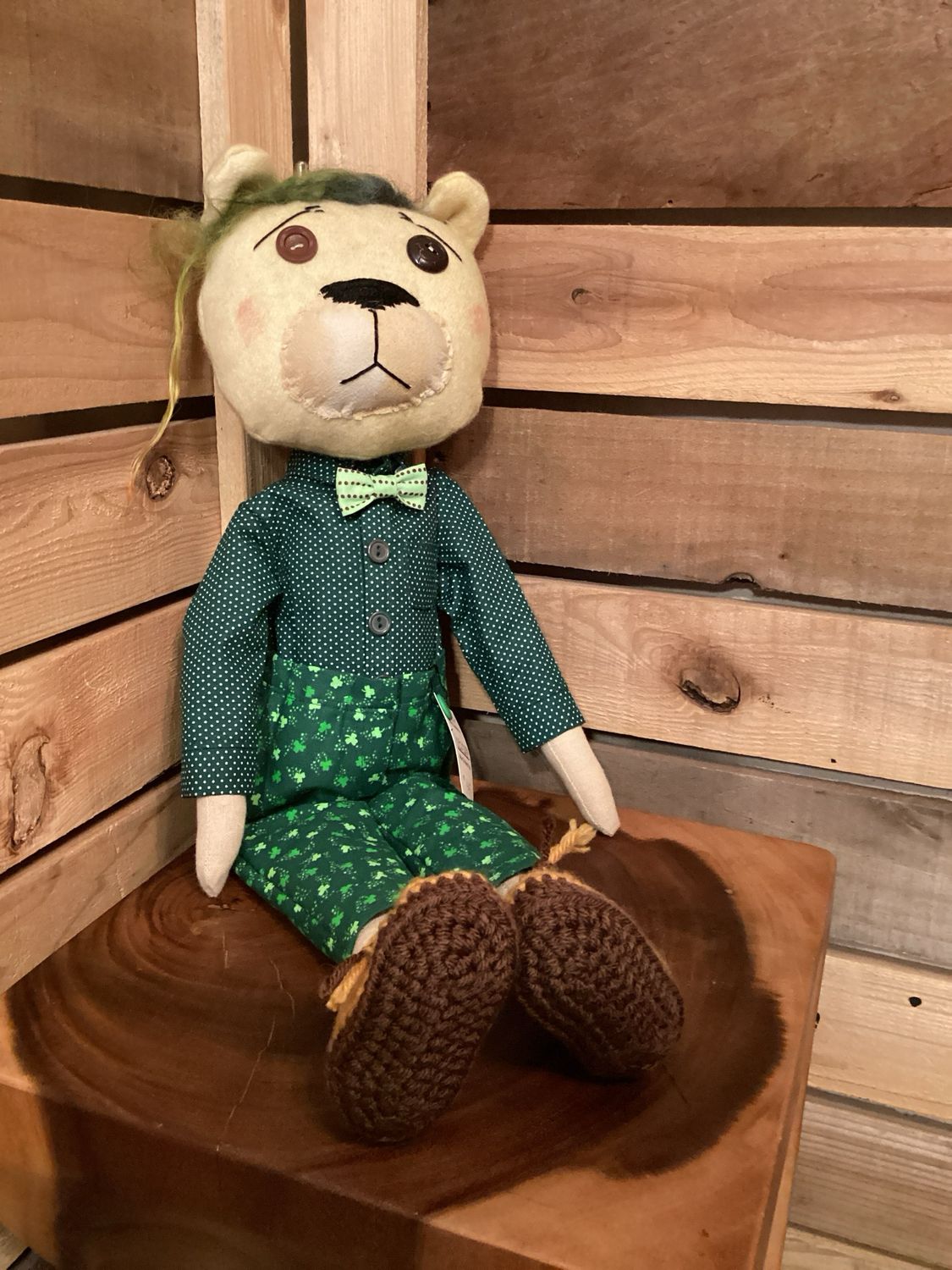St. Patrick’s Teddy Doll ~ OOAK ~ Theodore St. Patrick’s Teddy Doll ~ OOAK ~ Theodore