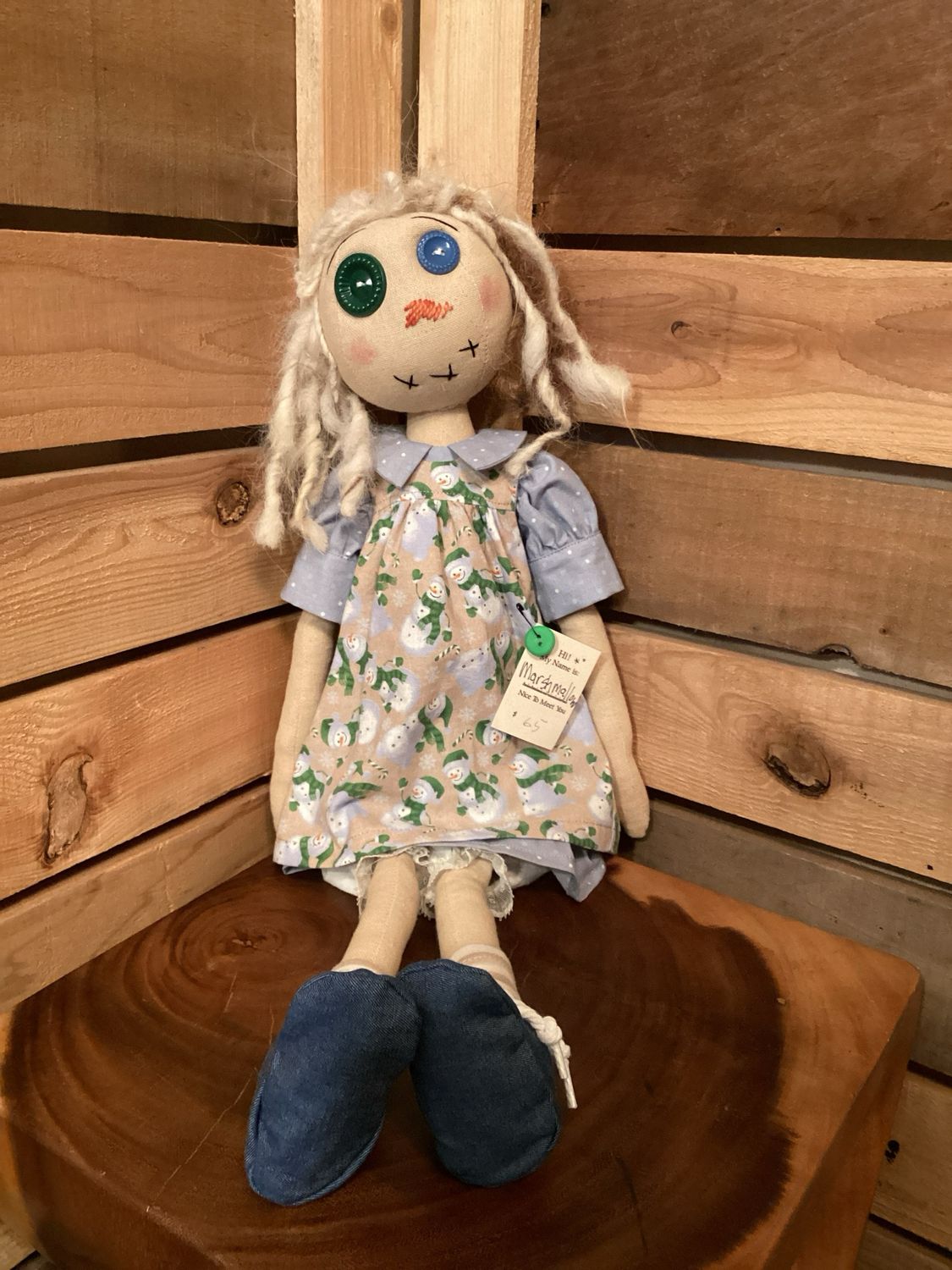 Snowgirl Doll ~ OOAK ~ Marshmallow