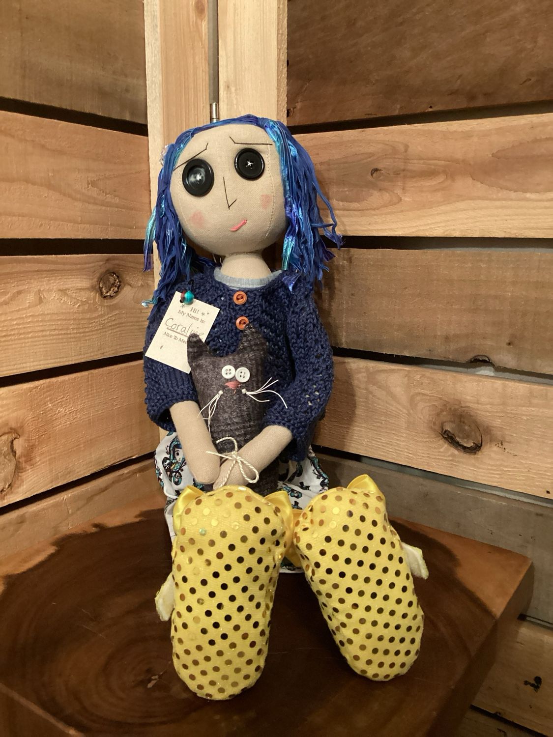 Coraline Inspired Doll ~ OOAK ~ Coraline
